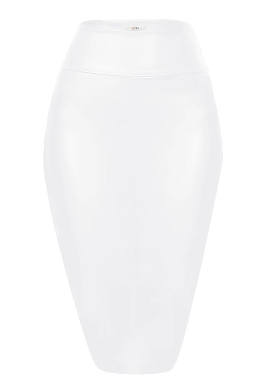 Faux Leather Skirts for Women High Waisted Leather Bodycon Pencil Skirt