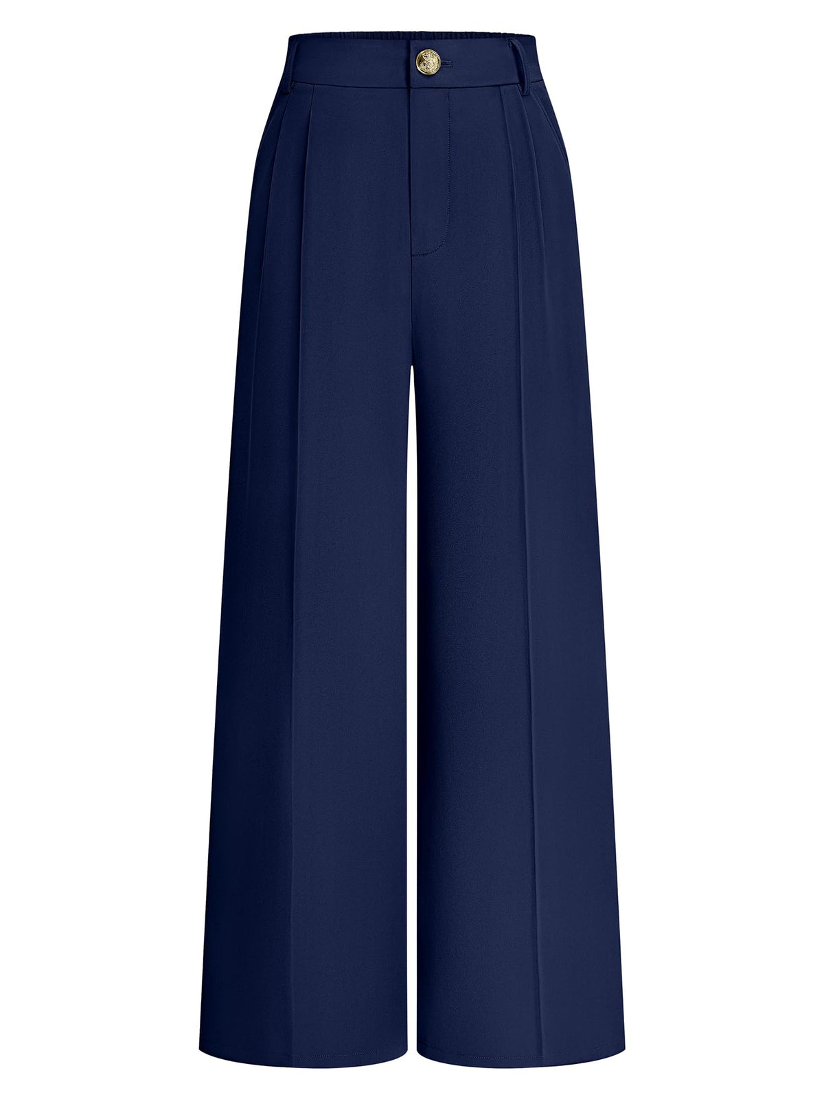 KIRUNDO Fall Wide Leg Pants Woman Flowy High Waisted Slacks with Pockets