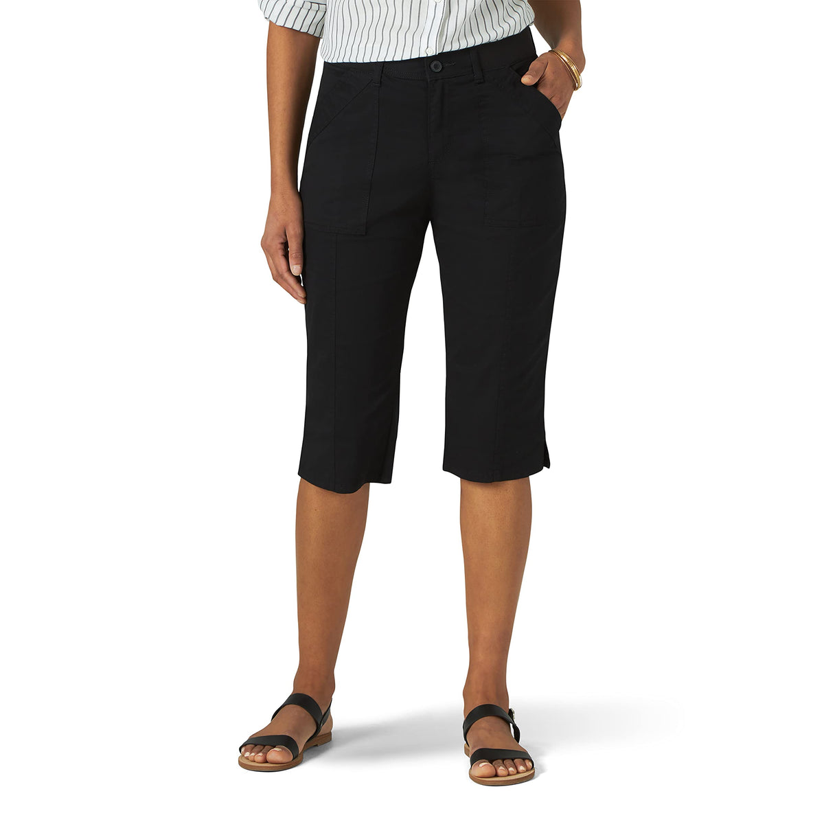 Lee Women's Ultra Lux Comfort with Flex-to-go Utility Skimmer Capri Pant