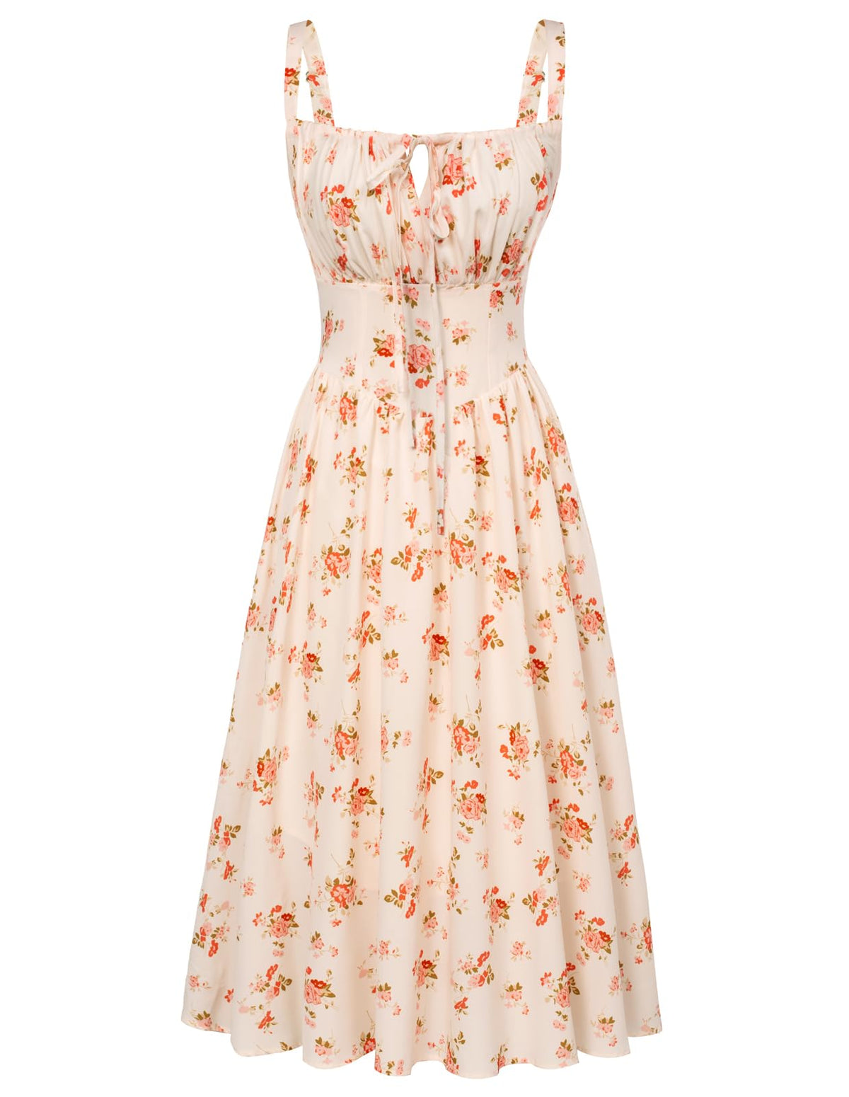 Scarlet Darkness Women's Floral Corset Dress with Pockets for Summer Spring