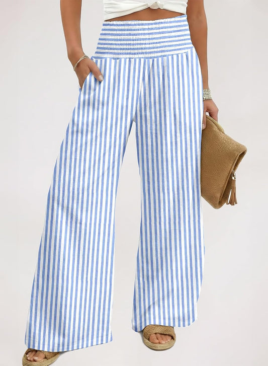Dokotoo Women's Fall Gingham Wide Leg Casual Pants 2026