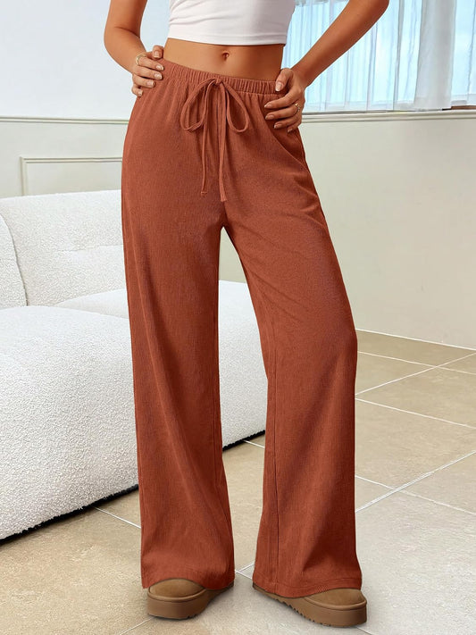 ANRABESS Womens Fall Straight Leg Lounge Pants Pajama Bottoms