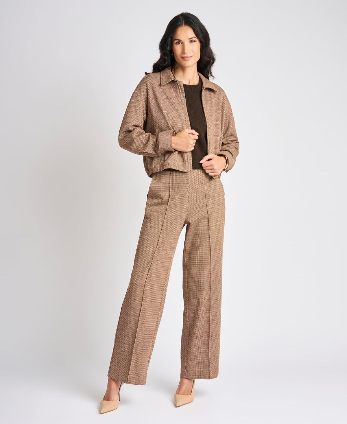 Vince Camuto Women's Pintuck Front Pant with Elastic Waist