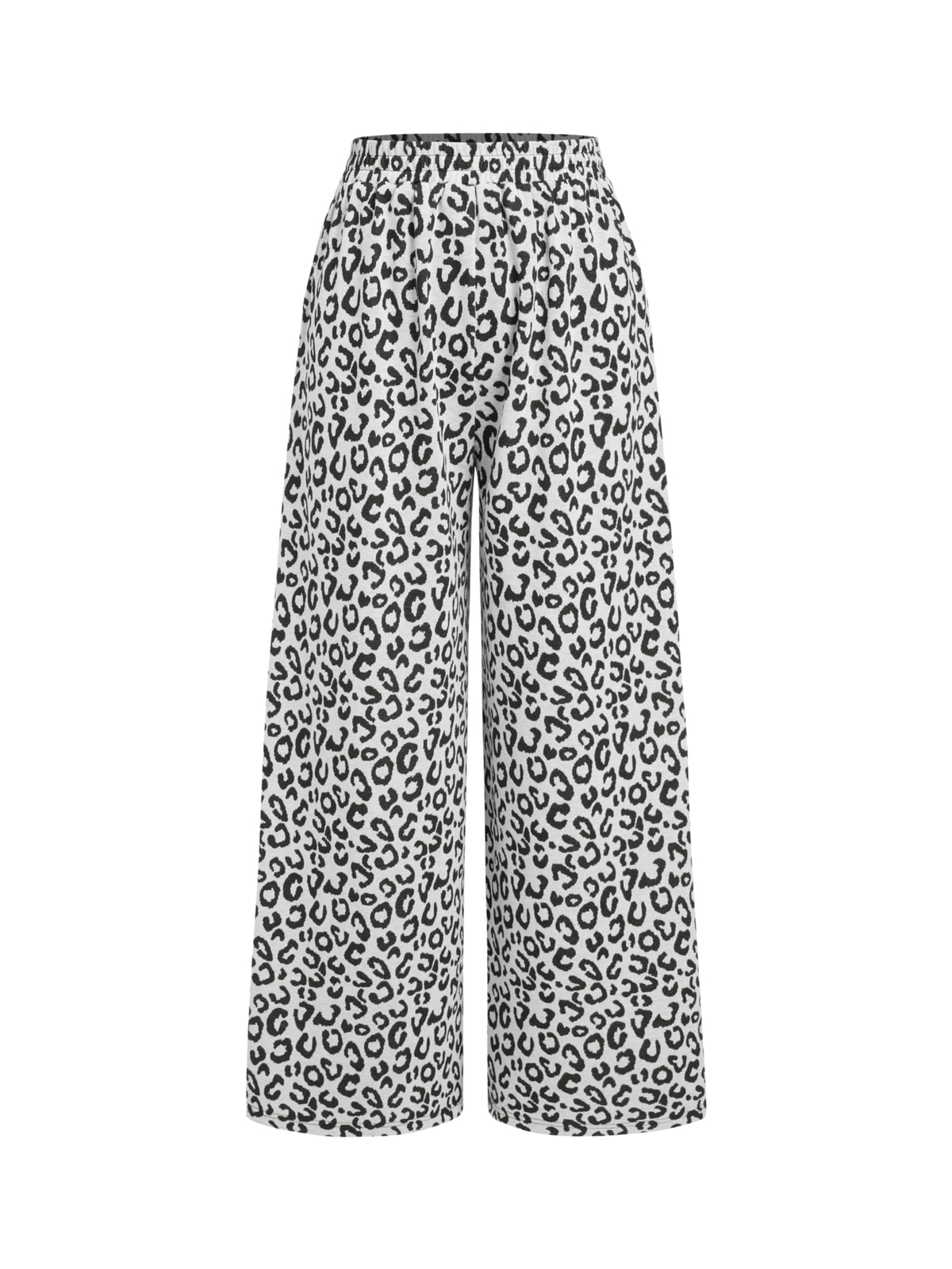 CIDER Women Leopard Print Wide Leg Lounge Pants Sweatpants Trousers