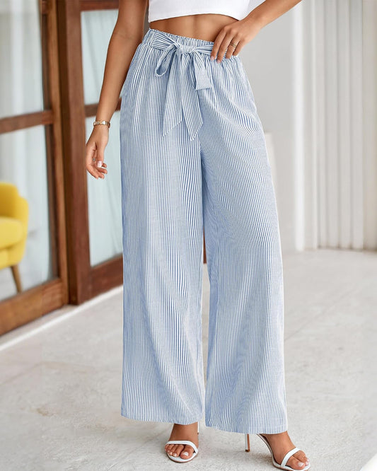 BTFBM Striped Palazzo Pants for Women Casual Summer 2026