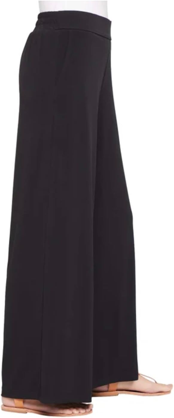 Three Dots Women's Pull-On Wide Leg Pant with Pockets