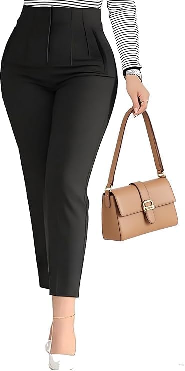 BIRW Womens High Waisted Pants 2026 Trendy Skinny Business Work Casual Pencil Trousers with Pockets