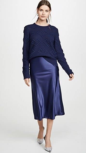Zeagoo Skirts for Women High Waist Skirt Elegant Midi Skirt Satin