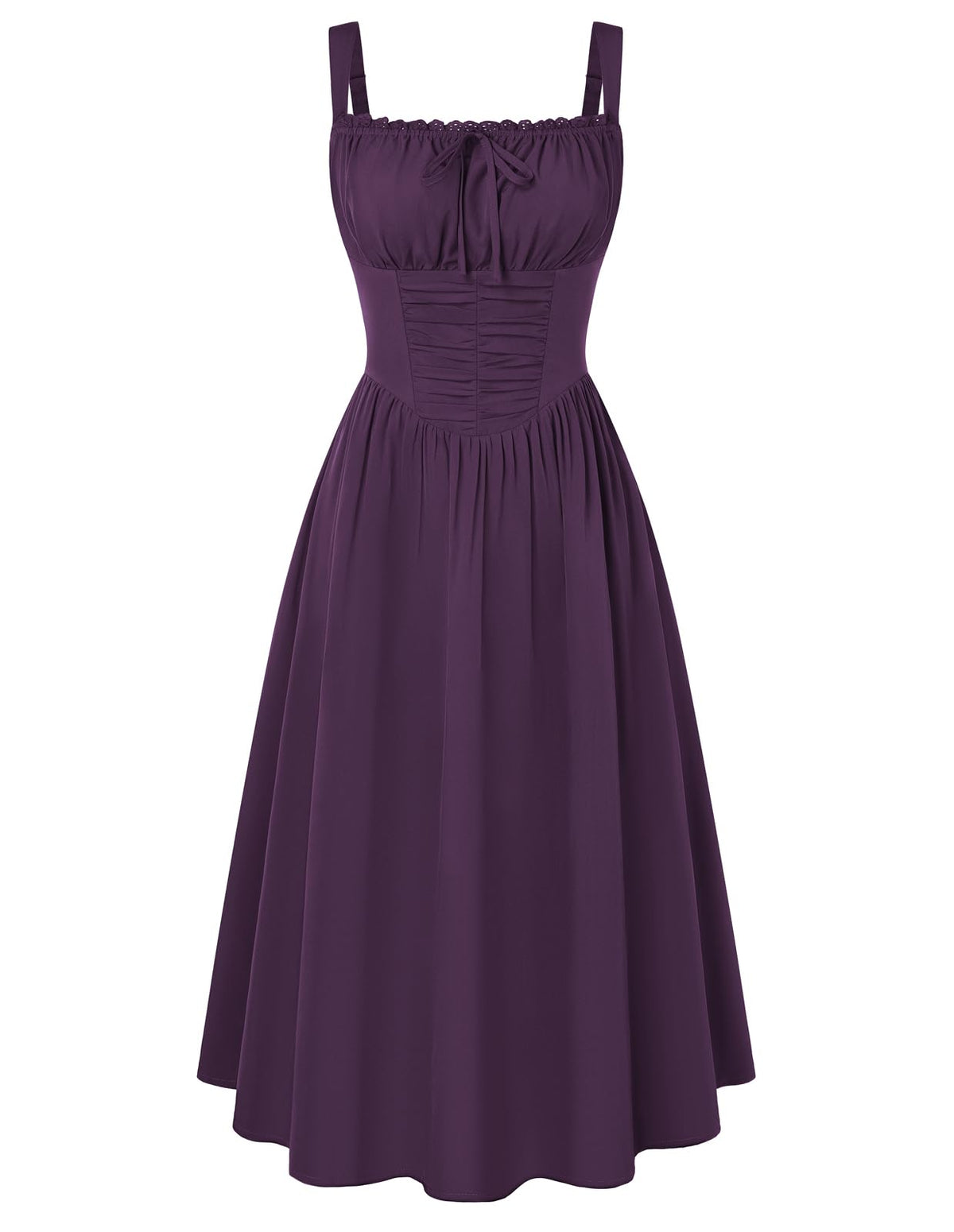 Scarlet Darkness Women Corset Midi Dress Homecoming Cocktail Party Sundress