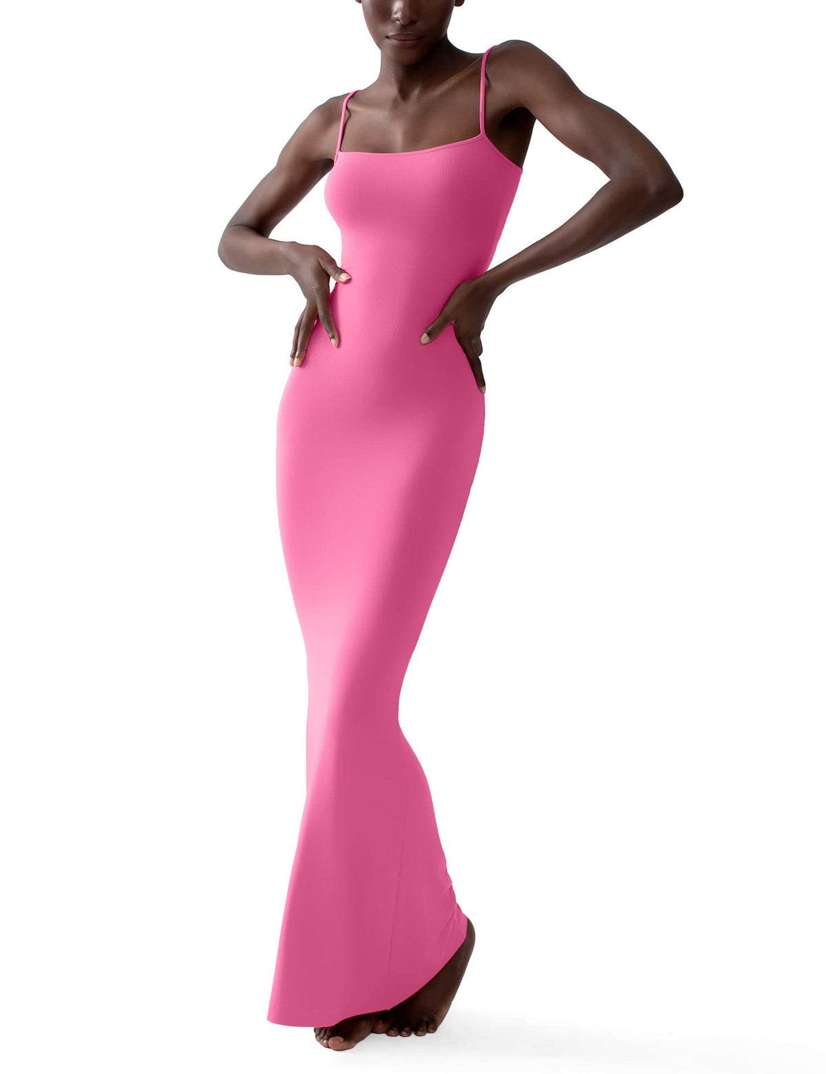 PUMIEY Women's Soft Lounge Long Slip Dress Sexy Sleeveless Backless Bodycon Maxi Dresses for Women