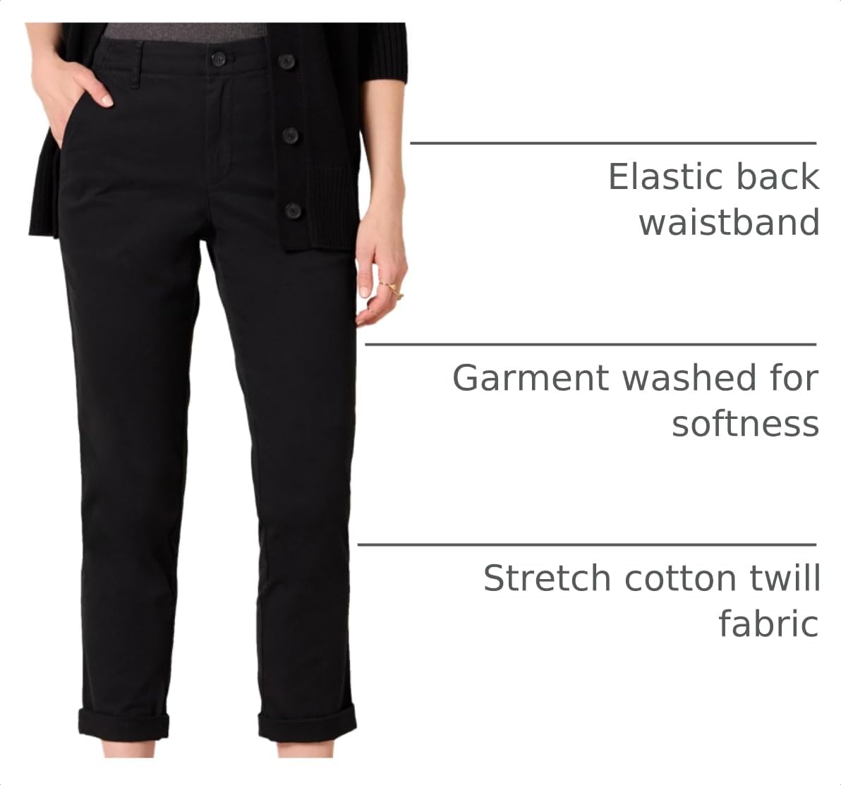 Amazon Essentials Women's High-Rise Regular-Fit Ankle-Length Tapered-Leg Khaki Pant