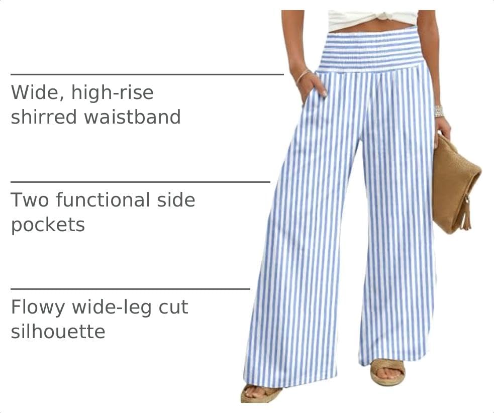 Dokotoo Women's Fall Gingham Wide Leg Casual Pants 2026