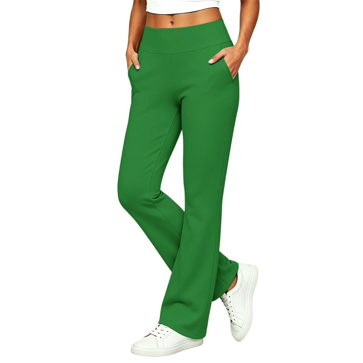 Womens High Waisted Dress Pants Elastic Waist Office Work Trousers