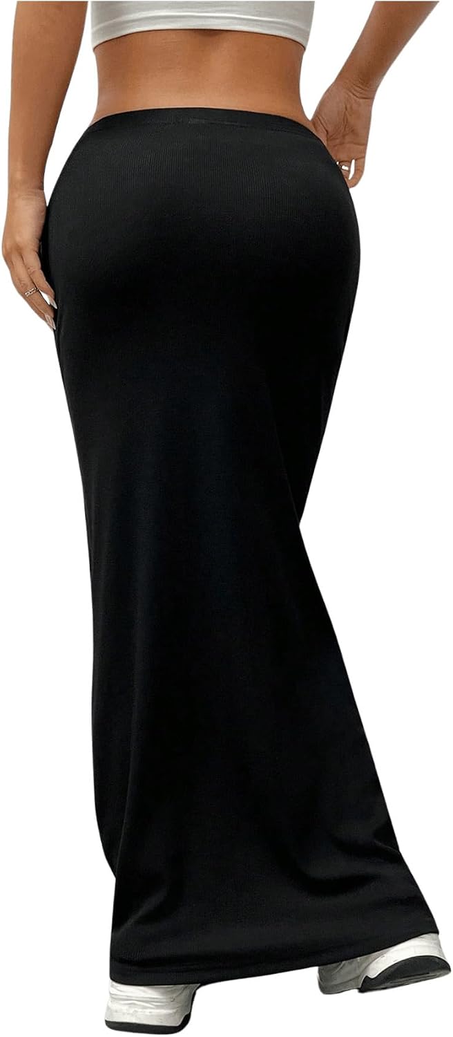 GORGLITTER Women's Trendy Pencil Long Maxi Skirts High Waisted Skirt