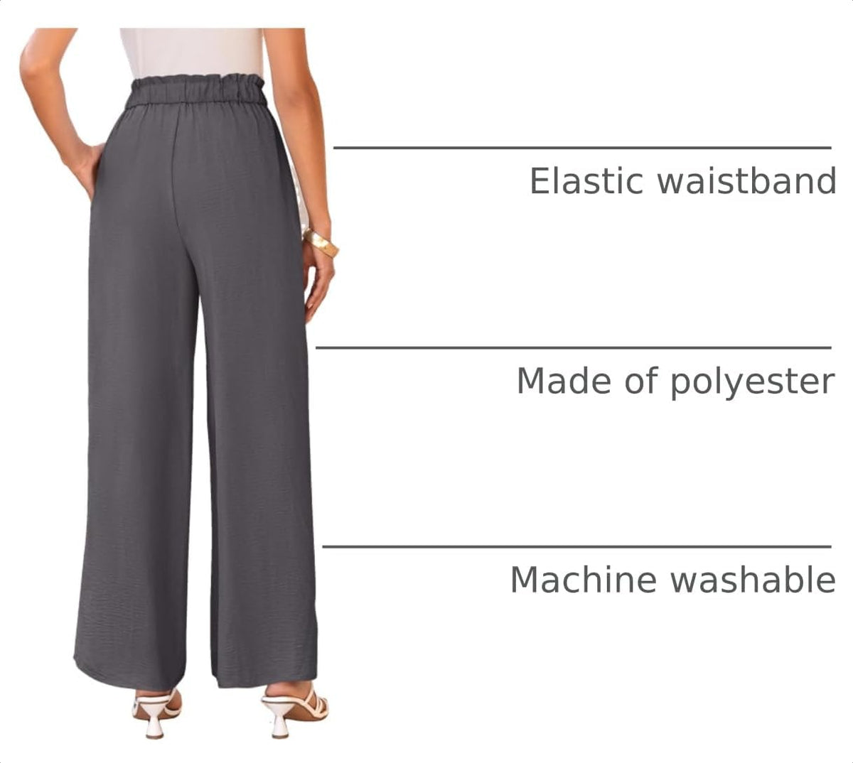 PRETTYGARDEN Women's Palazzo Wide Leg Work Dress Pants