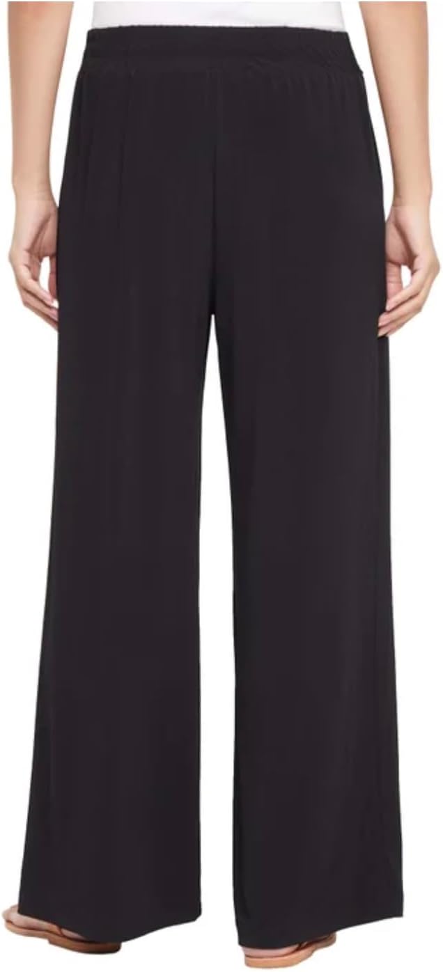 Three Dots Women's Pull-On Wide Leg Pant with Pockets