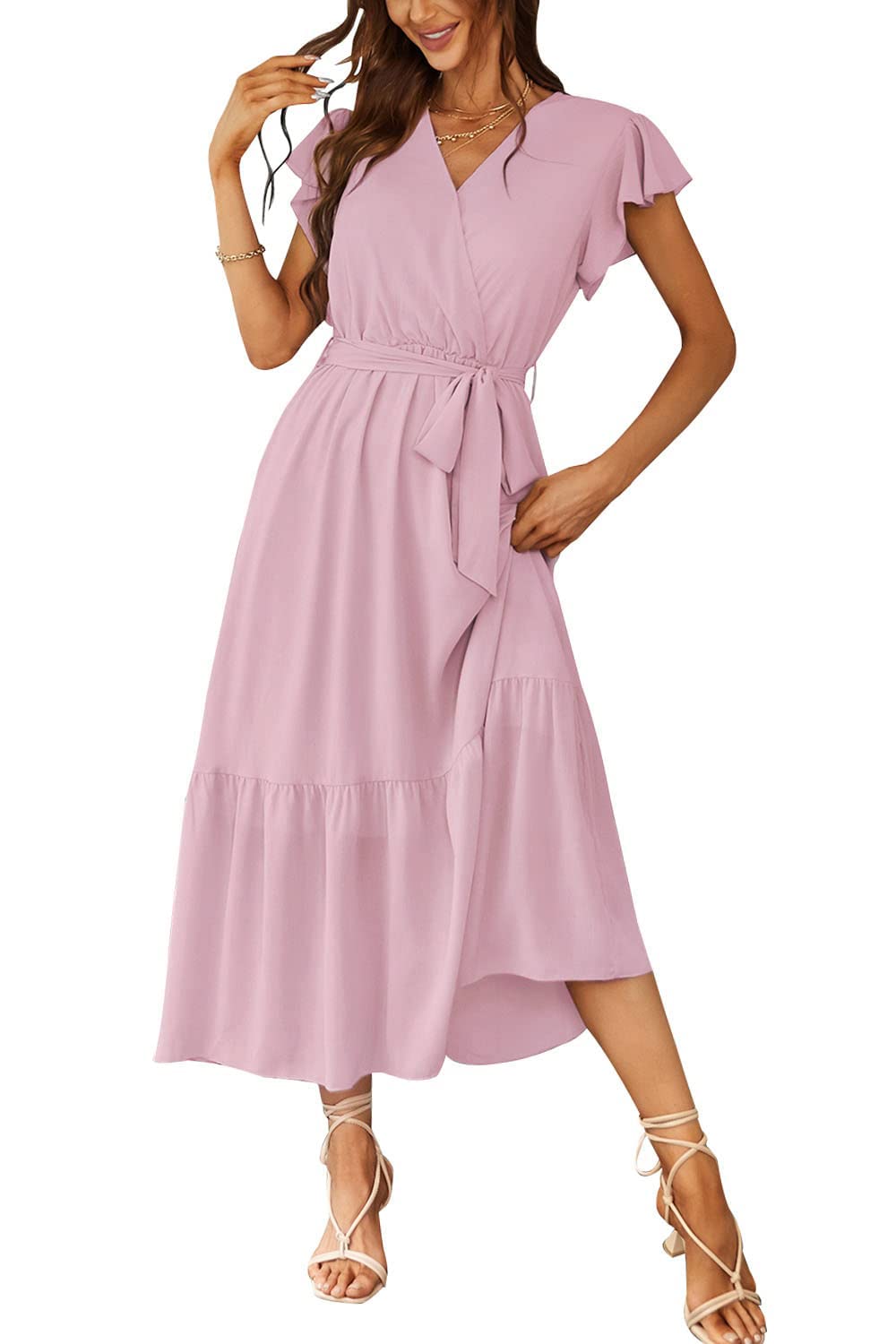 PRETTYGARDEN Women's Summer Floral Boho Maxi Dress