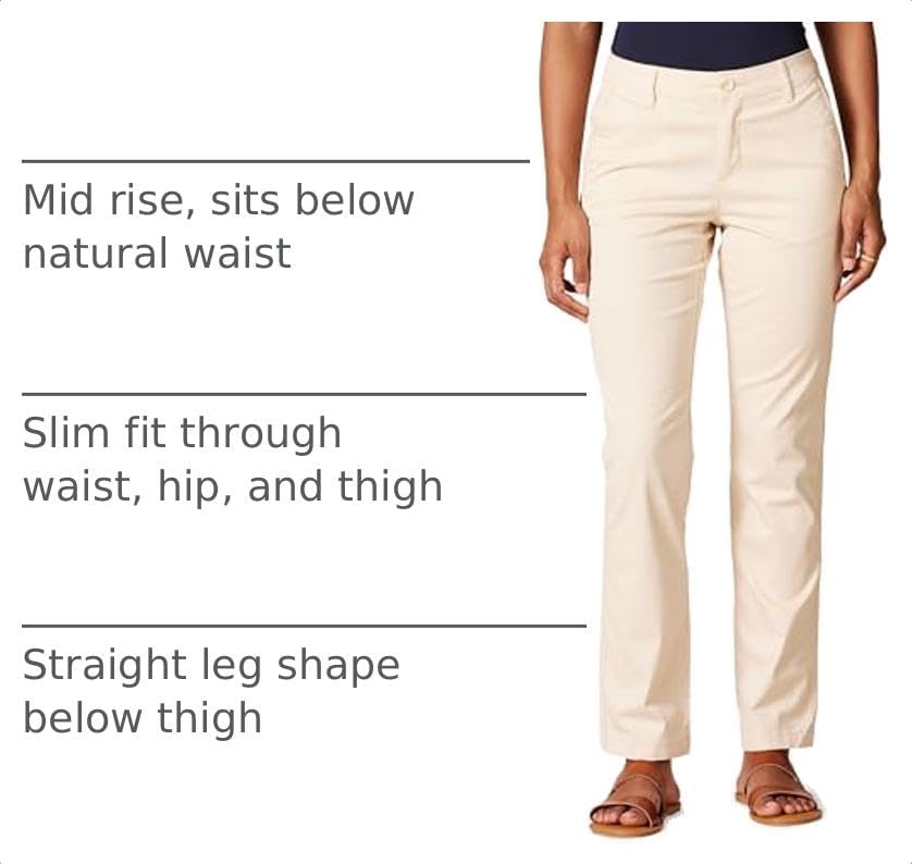 Amazon Essentials Women's Slim Fit Straight Leg Stretch Twill Chino Pant