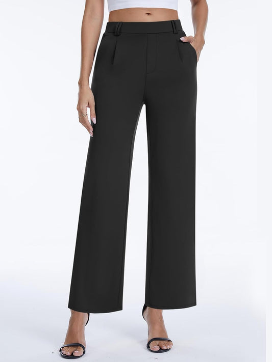 DLOODA Womens Dress Pants High Waisted Straight Leg Work Pants