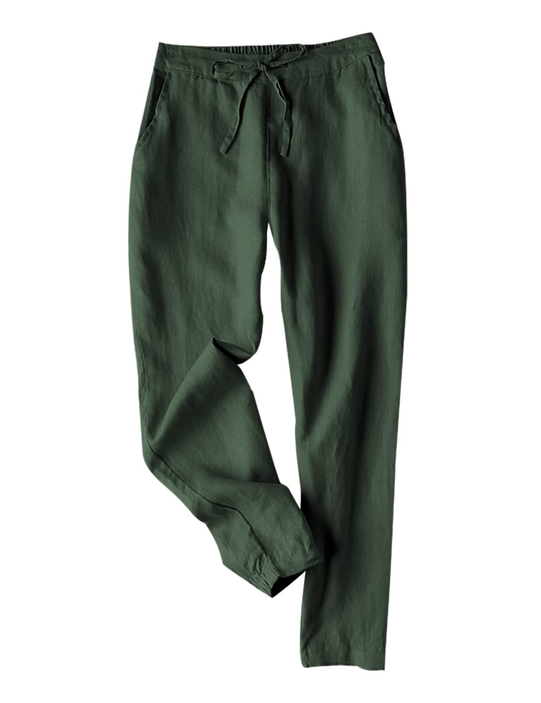 Tanming Cotton Linen Pants for Women Summer Casual Trousers