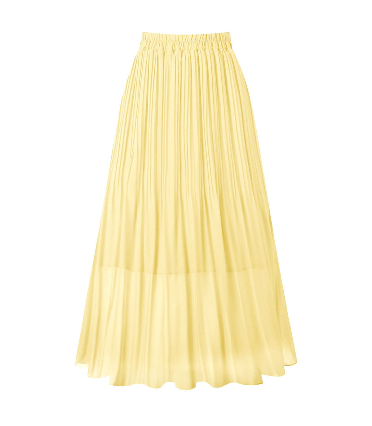 Kingfancy Women's Pleated Skirt A-Line Midi Skirts
