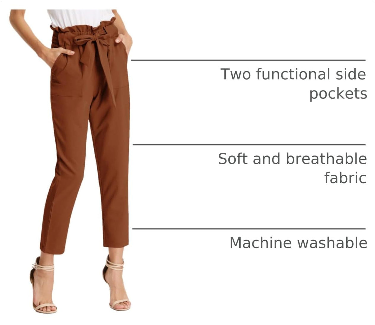 GRACE KARIN Women Work Pants, High Waist Dressy Trousers Business Casual