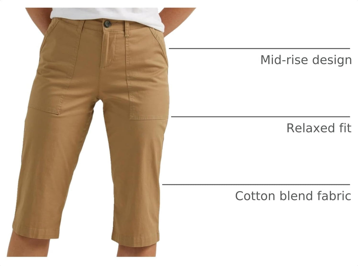 Lee Women's Ultra Lux Comfort with Flex-to-go Utility Skimmer Capri Pant