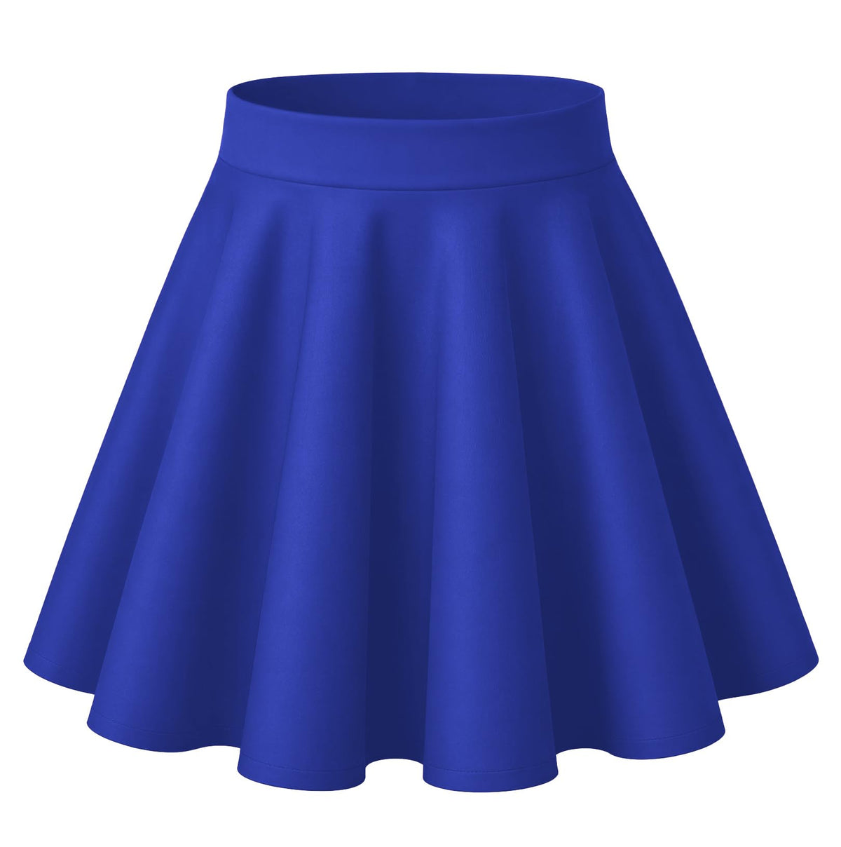 HOTOUCH Women's Skirt Casual Mini Skater Skirt Stretchy High Waist Flared Pleated A Line Basic Versatile Skirt