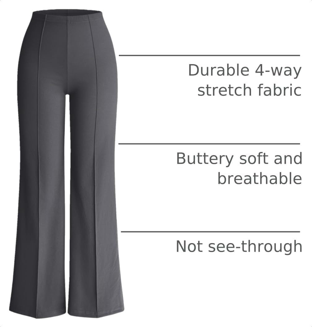 OQQ Women Wide Leg Pants High Waist Casual Pants Clothes Outfits