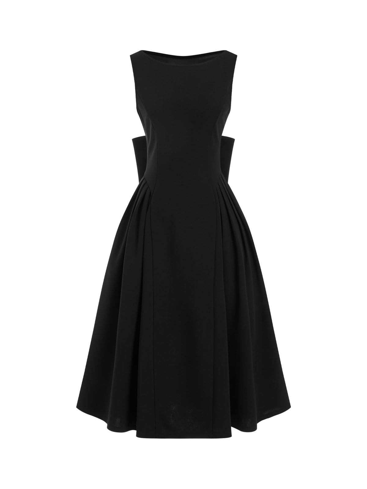CIDER Midi Cocktail Dress with Pockets Bow Back Party Dress