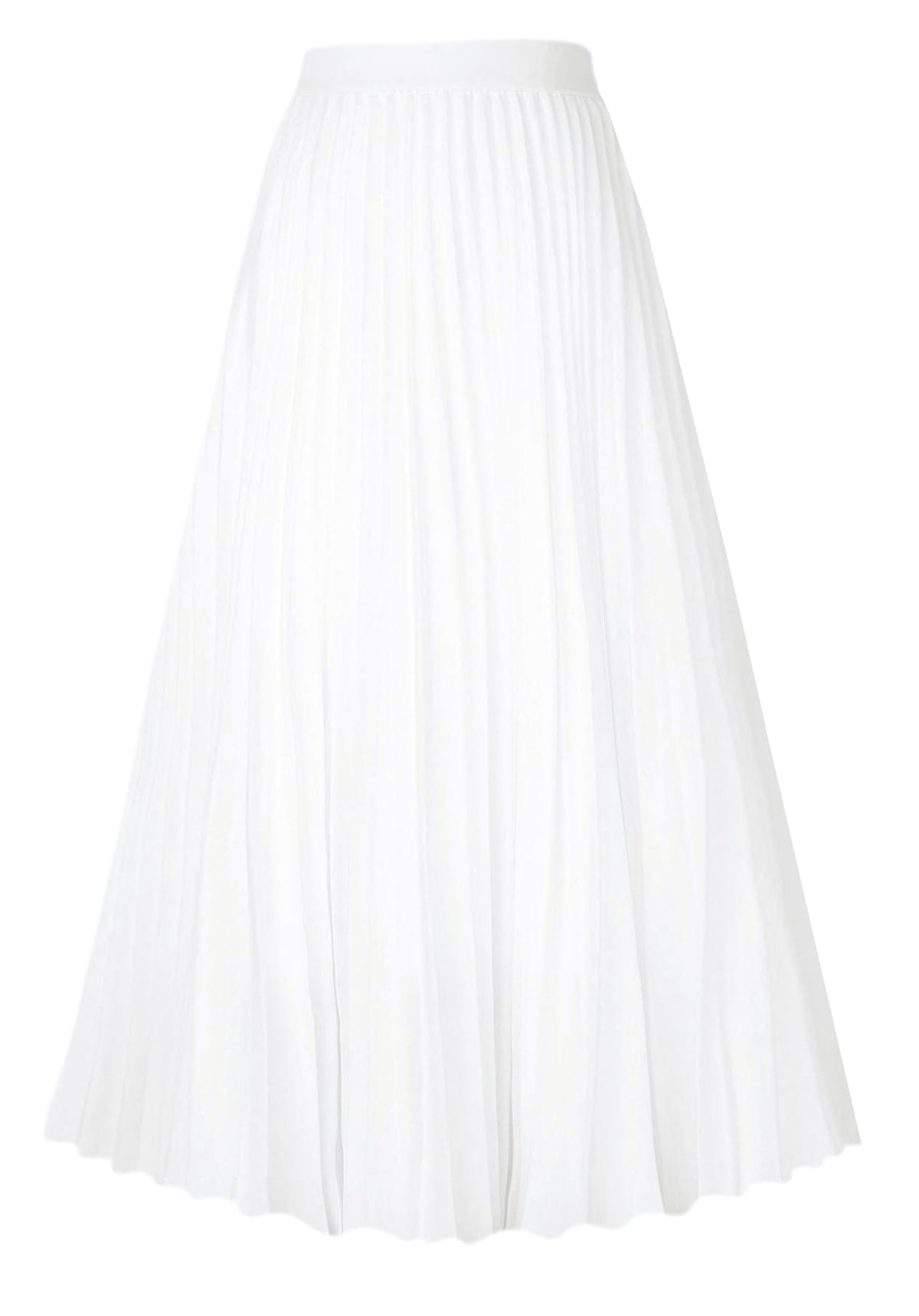 GOLDSTITCH Women's High Waist Pleated Skirt A line Swing Midi Skirt