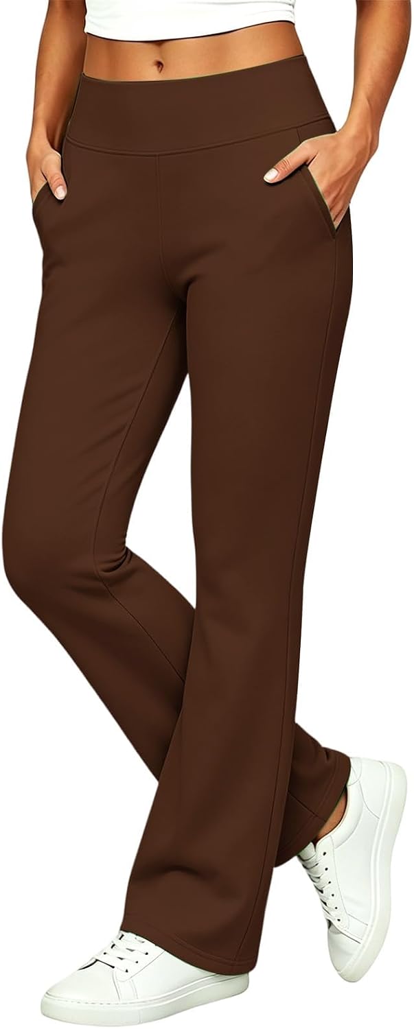 Womens High Waisted Dress Pants Elastic Waist Office Work Trousers