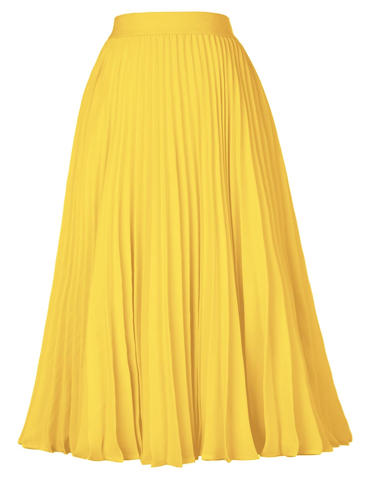 GRACE KARIN Pleated Midi Skirt for Women Chiffon A-Line Outfits