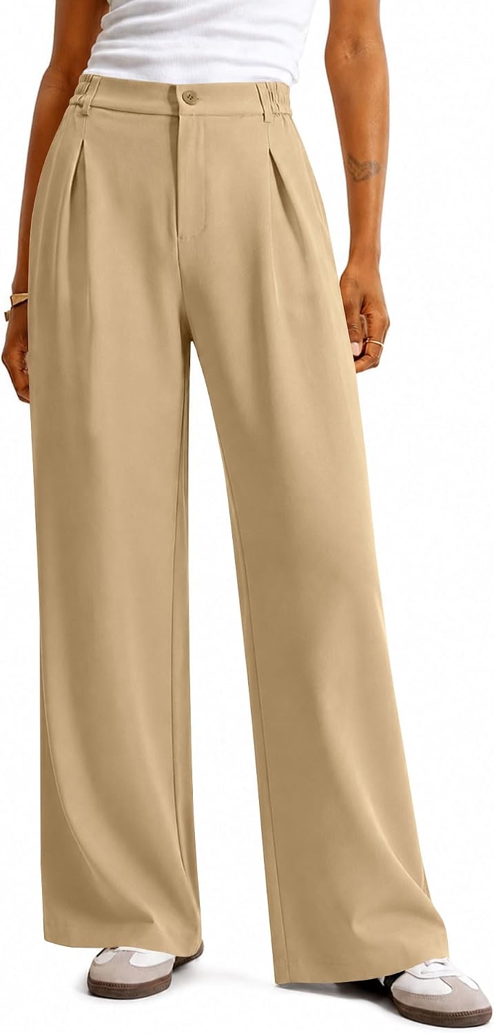 LOMON Womens Wide Leg Dress Pants 2026 Trendy Office Work Trousers