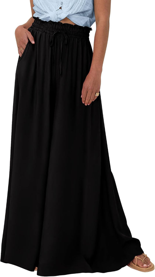 BTFBM Wide Leg Flowy Palazzo Pants for Women