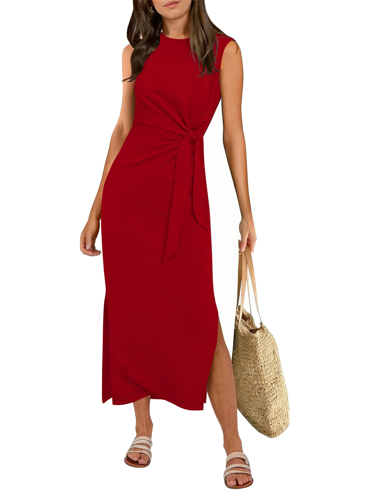 ANRABESS Womens Summer Wrinkle-Free Tank Maxi Dress