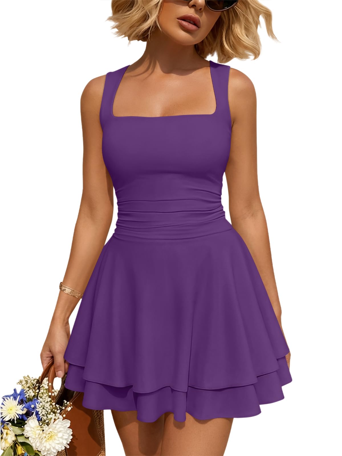 Trendy Queen Women Mini Summer Party Homecoming Beach Vacation Sun Dresses