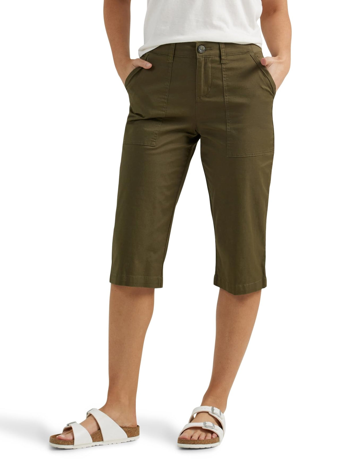 Lee Women's Ultra Lux Comfort with Flex-to-go Utility Skimmer Capri Pant