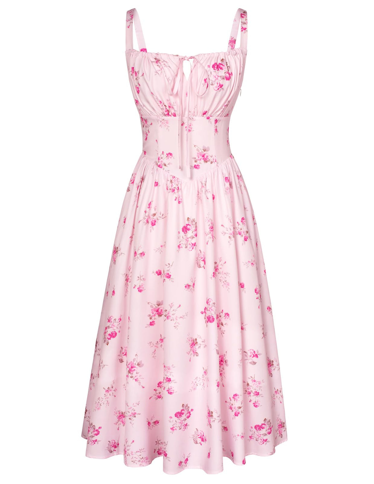 Scarlet Darkness Women's Floral Corset Dress with Pockets for Summer Spring