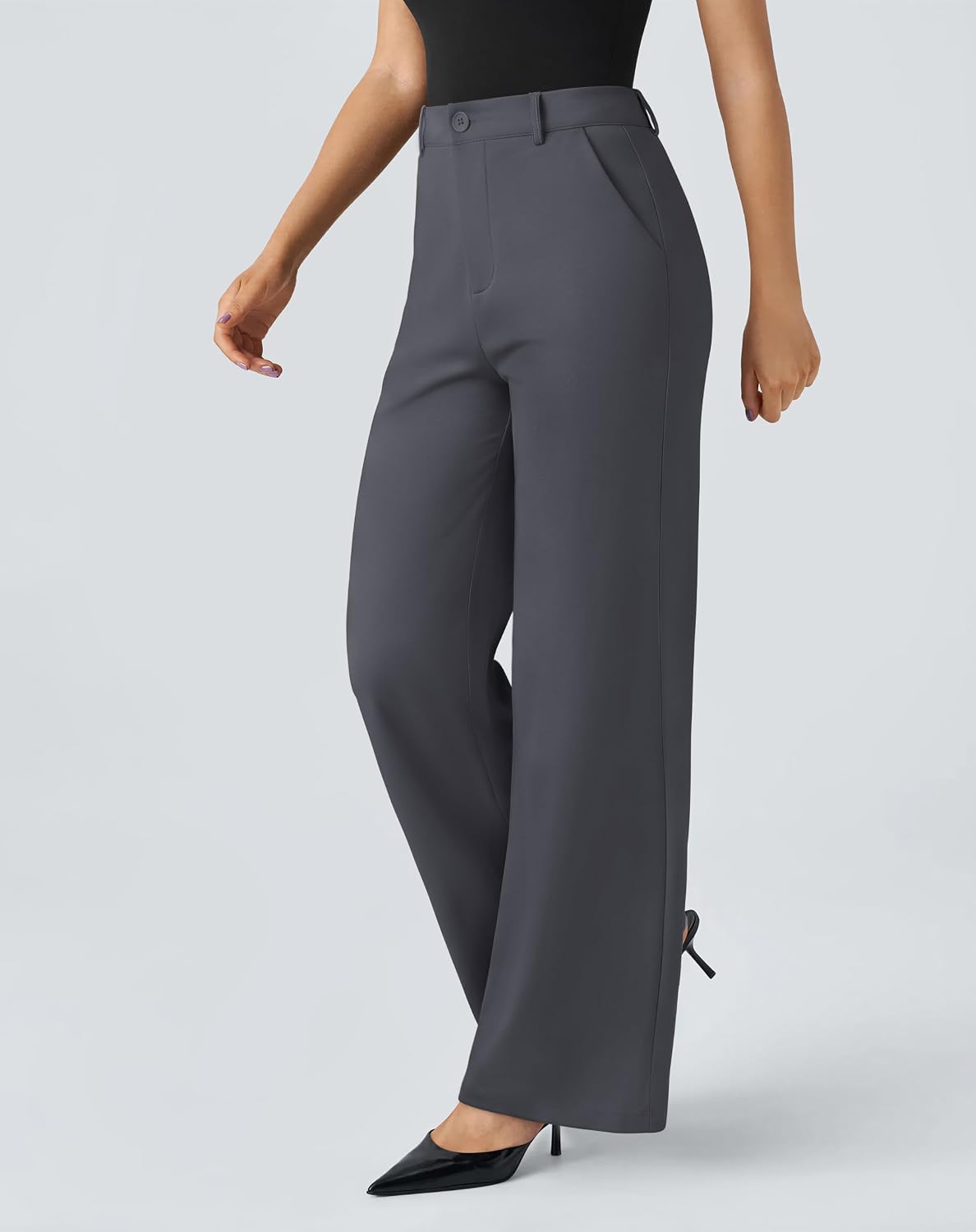 NIMIN Womens Stretchy Wide Leg Dress Work Pants Business Casual Slacks