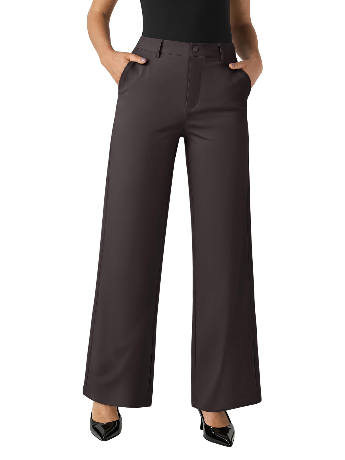 NIMIN Womens Stretchy Wide Leg Dress Work Pants Business Casual Slacks
