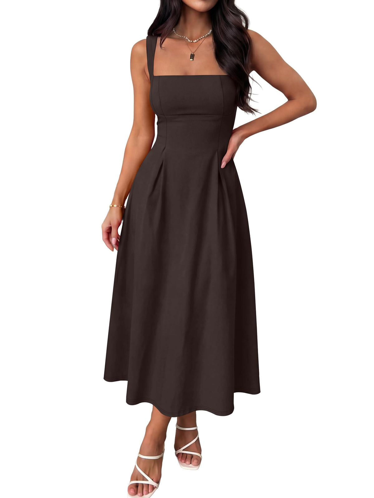 ANRABESS Cocktail Dresses for Women Square Neck