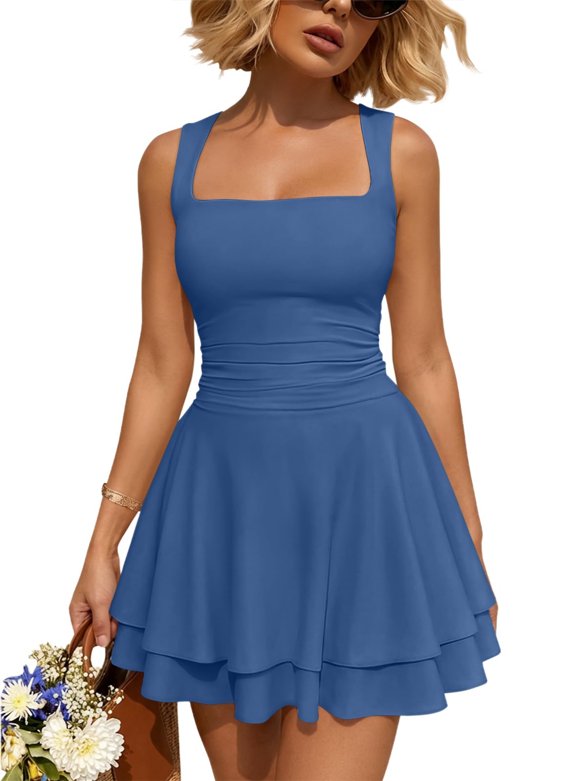 Trendy Queen Women Mini Summer Party Homecoming Beach Vacation Sun Dresses