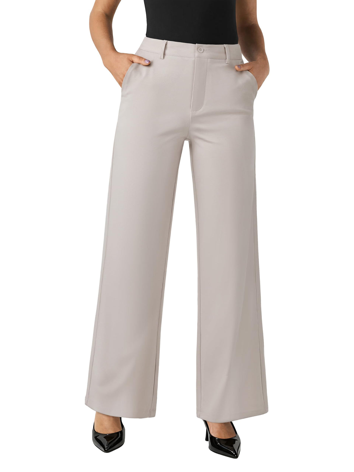 NIMIN Womens Stretchy Wide Leg Dress Work Pants Business Casual Slacks