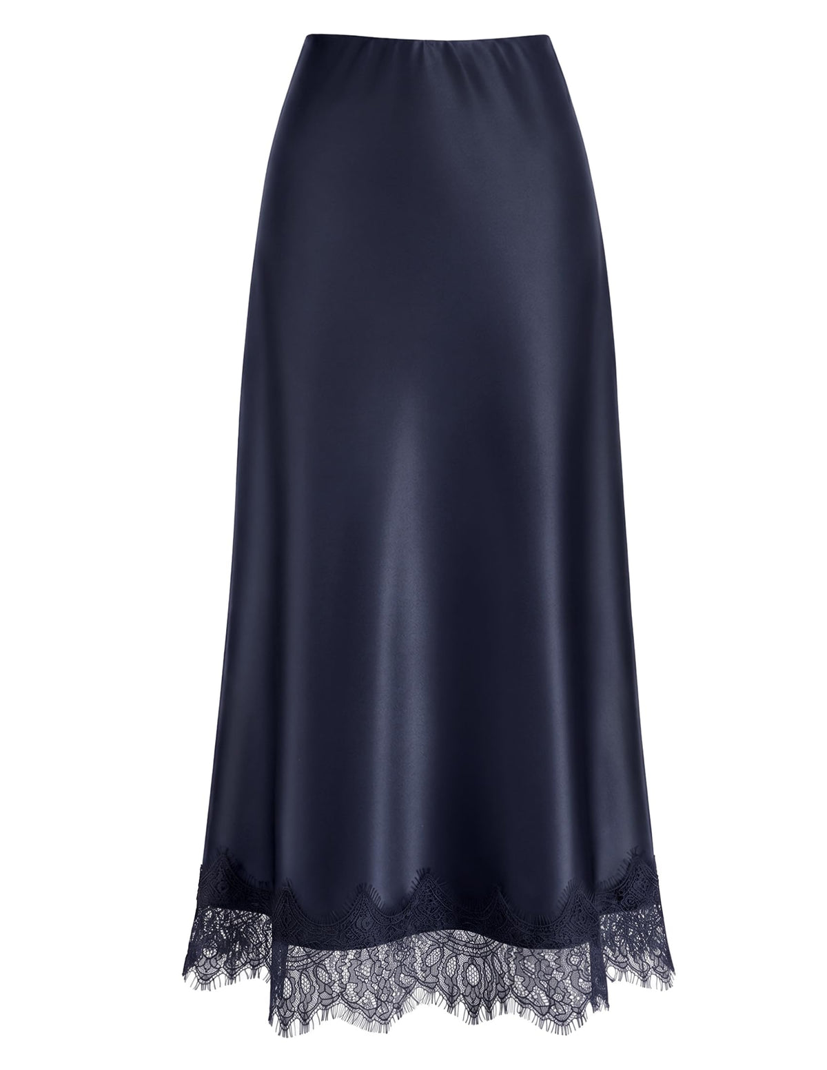 ZESICA Women's Lace Satin Maxi Skirts Fall 2026 Business Casual Long Skirt