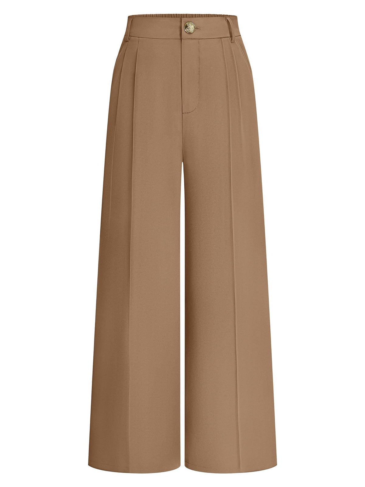 KIRUNDO Fall Wide Leg Pants Woman Flowy High Waisted Slacks with Pockets