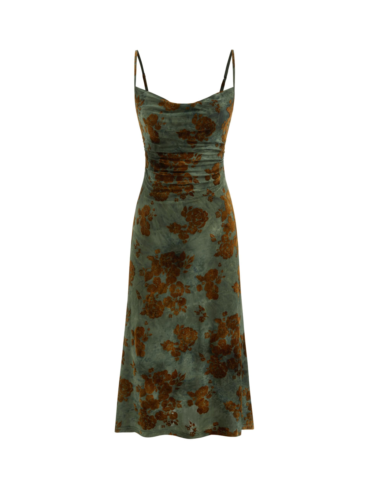 CIDER Womens Velvet Dress Floral Sleeveless Midi Wedding Guest Dresses