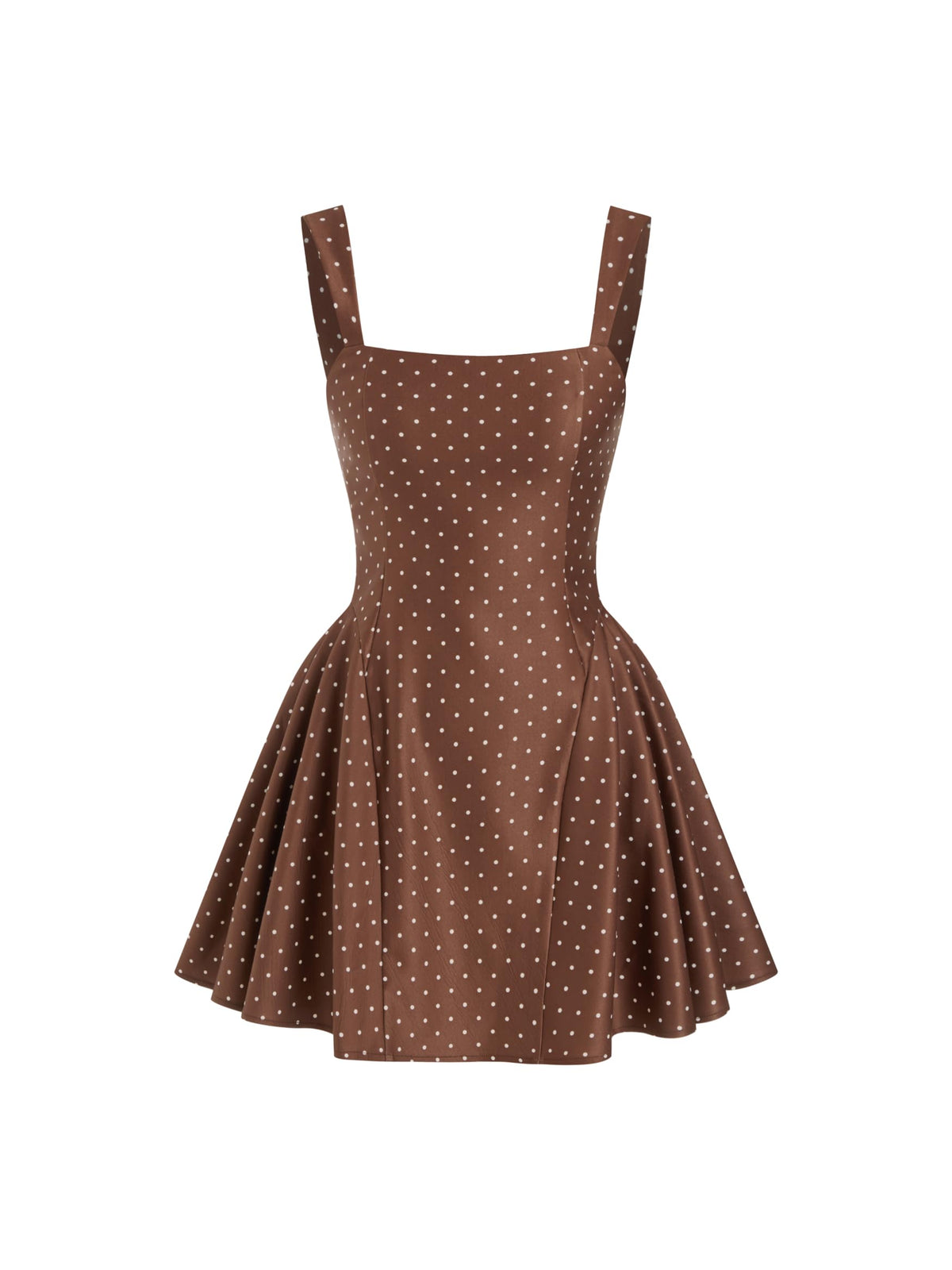 CIDER Womens Polka Dot Going Out Dress Cute Summer Date Night Square Neck Sleeveless Mini Dress