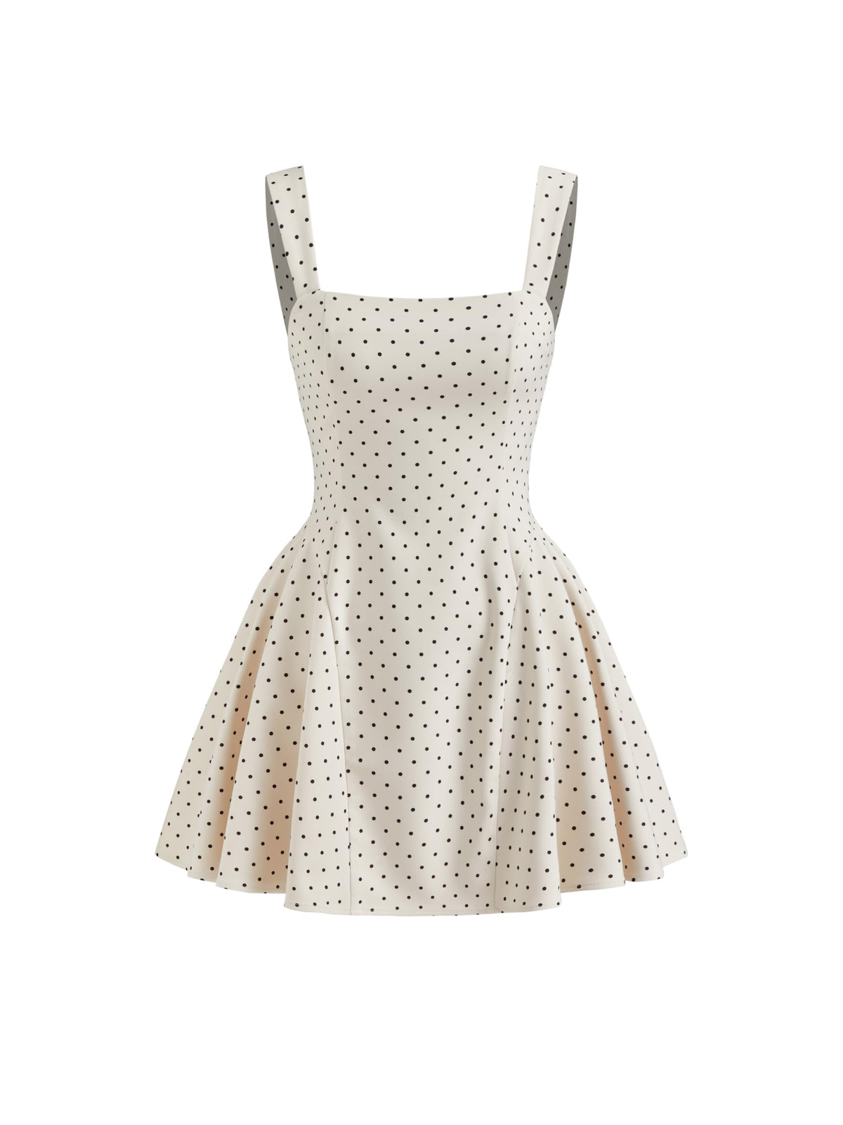 CIDER Womens Polka Dot Going Out Dress Cute Summer Date Night Square Neck Sleeveless Mini Dress