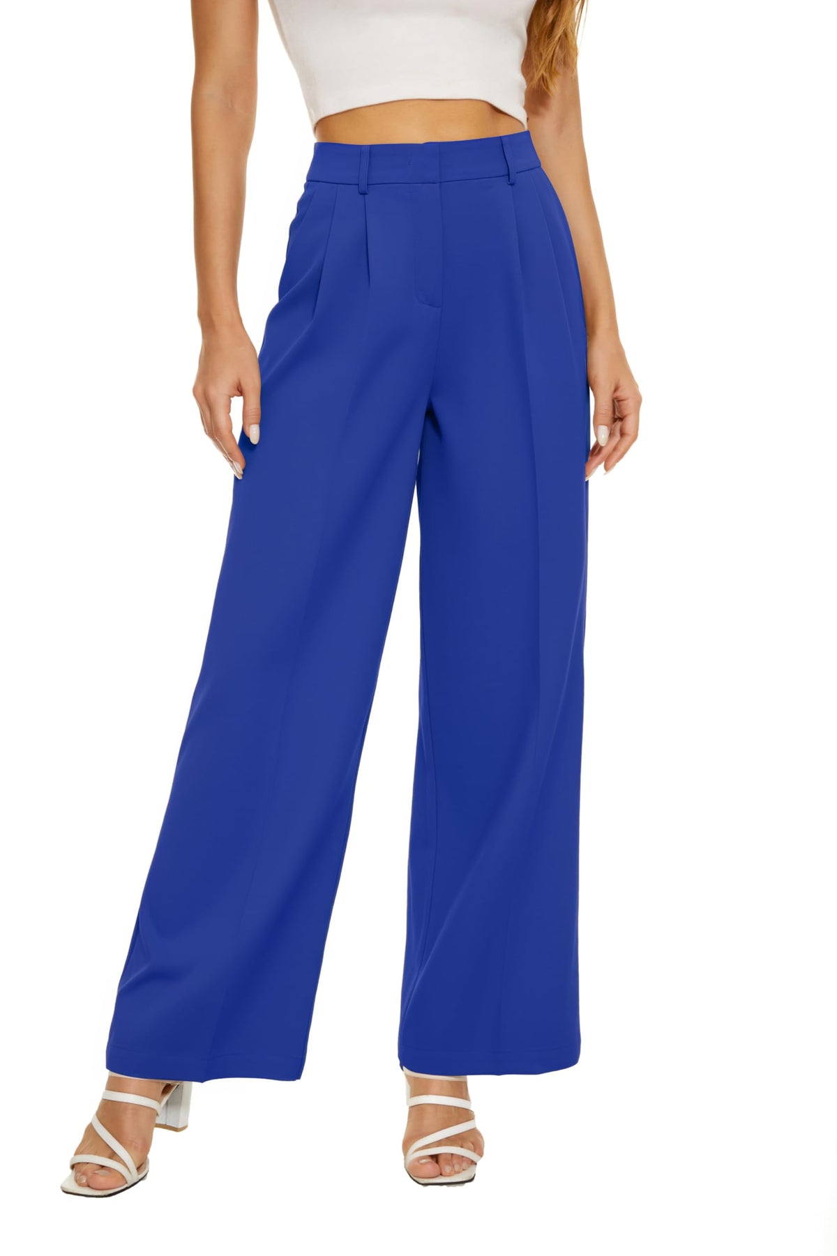 KICZOY Women Casual Wide Leg Dress Pants High Waist Lightweight Flowy Pants